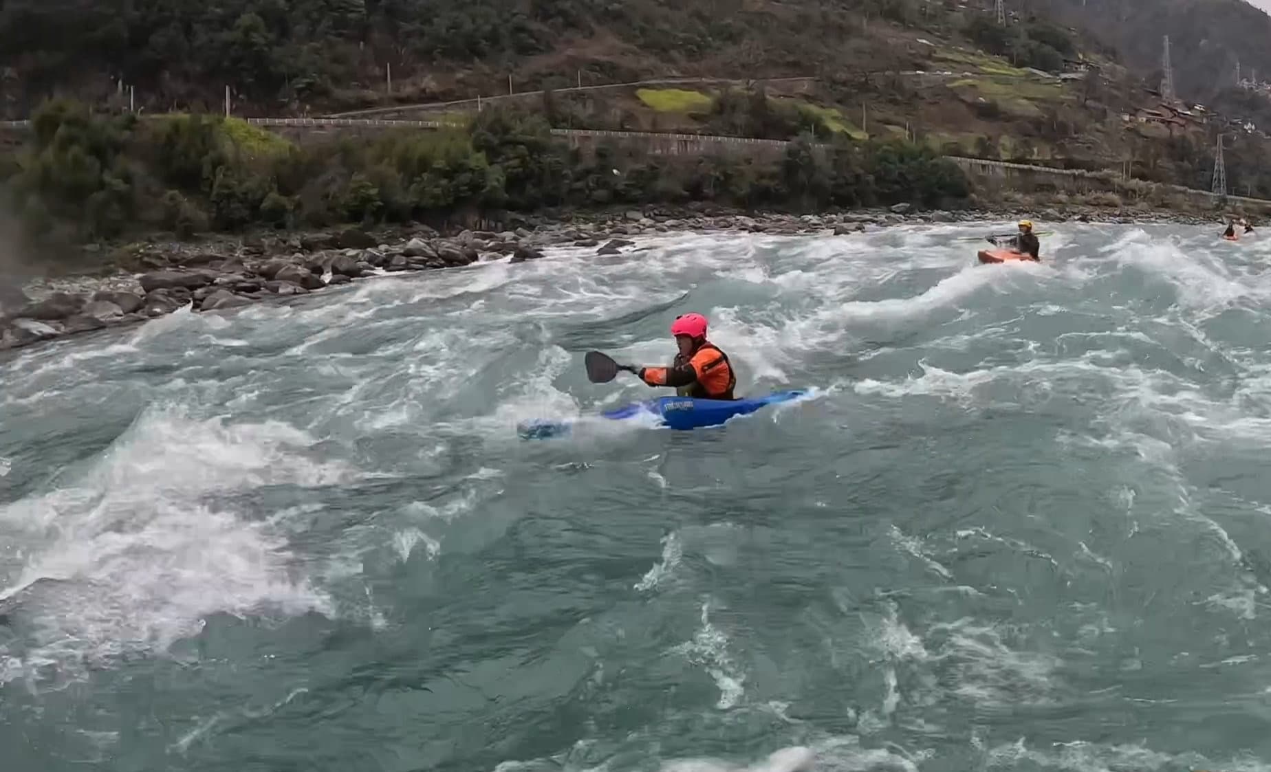 Whitewater kayaking